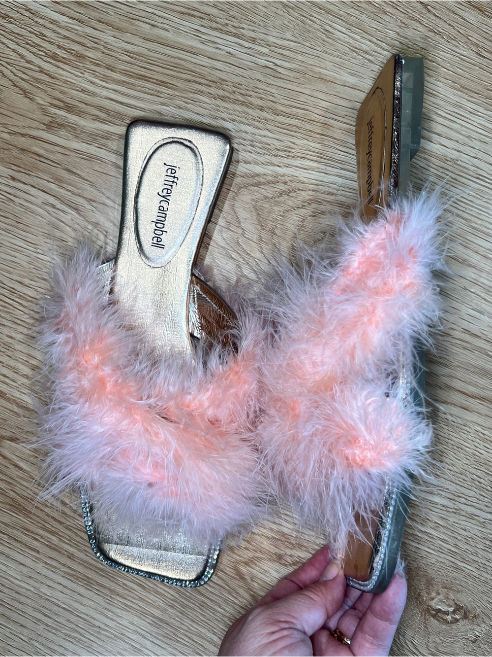Jeffrey Campbell Crush On You Maribou Slippers size 10 - Picture 3 of 5